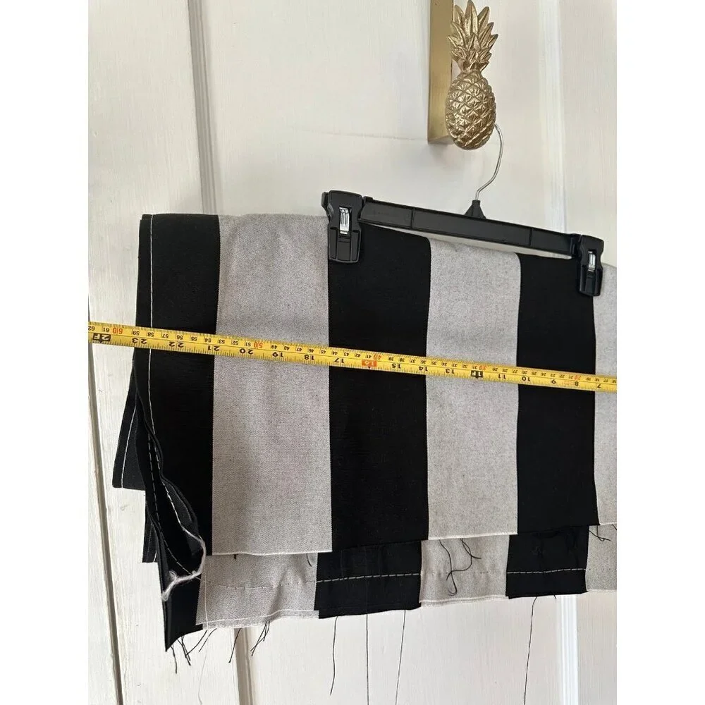 Black and white striped large tablecloth